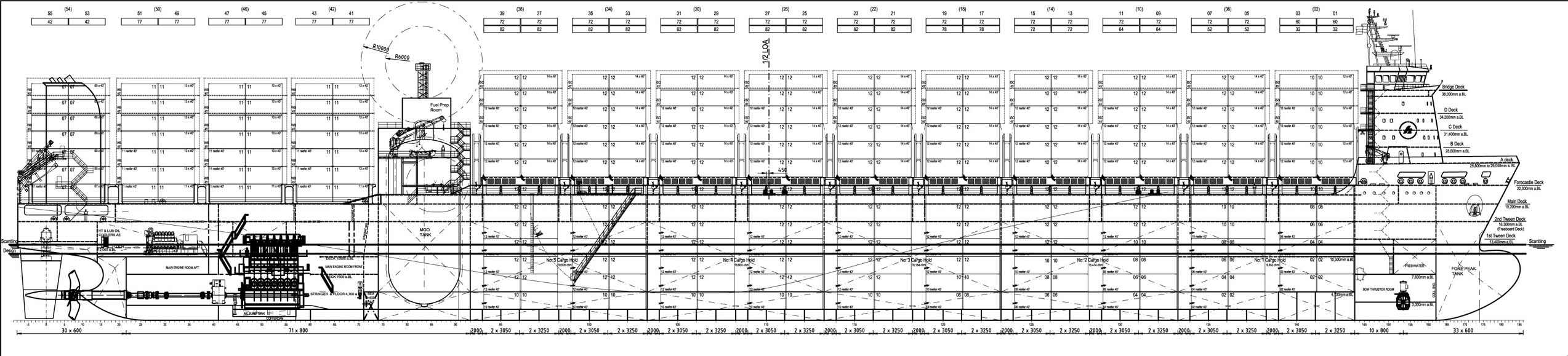 3500TEU Dual-fuel (LNG high-pressure) Container Vessel